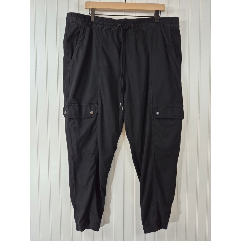 Banana Republic Black Cargo Joggers Utility Pants XL Drawstring 
Stretch 39x26